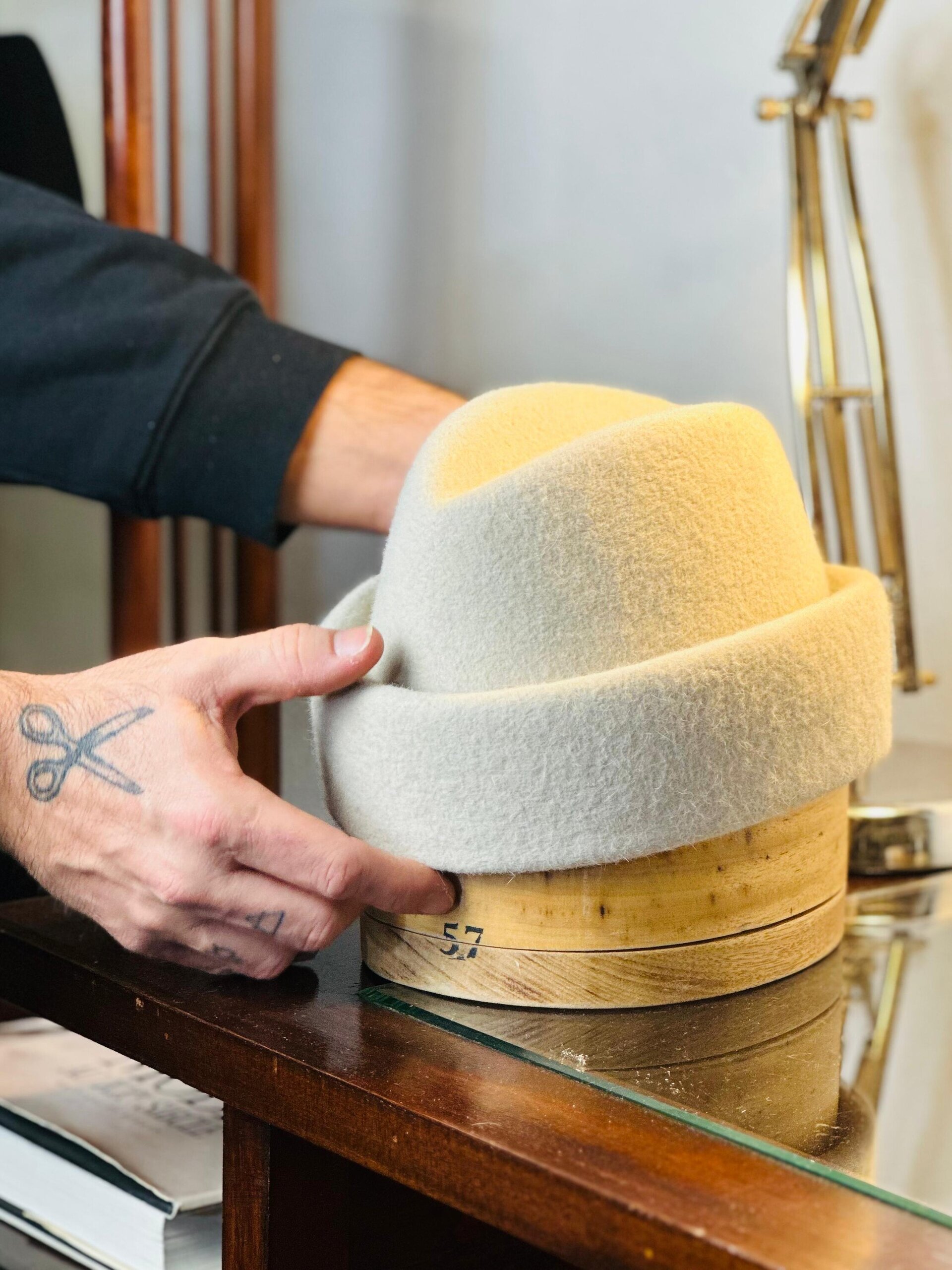 ENVELOPE HAT - RABBIT FUR FELT - 3