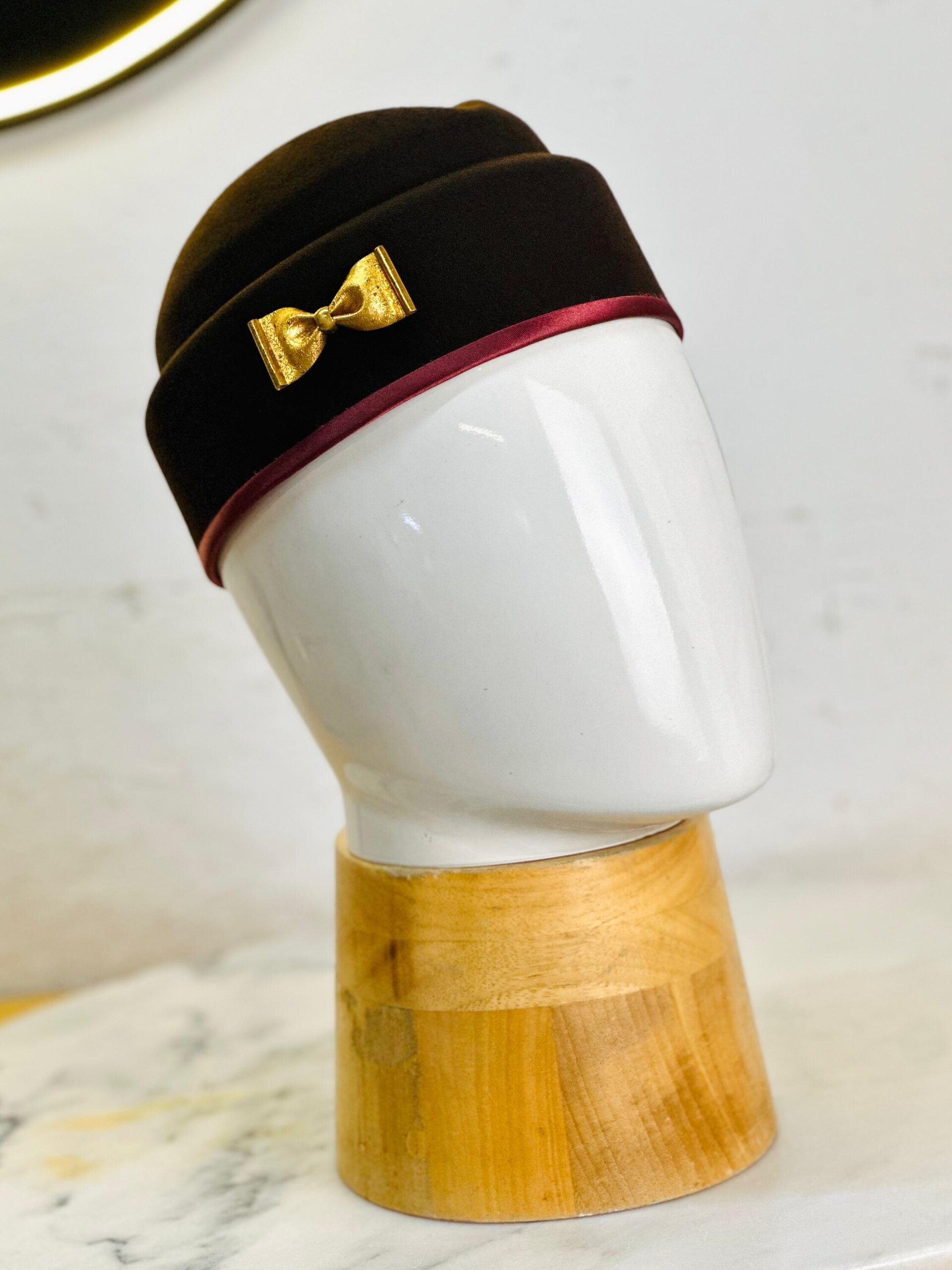 COFFE BEAN PILLBOX  - WOOL FELT - 2