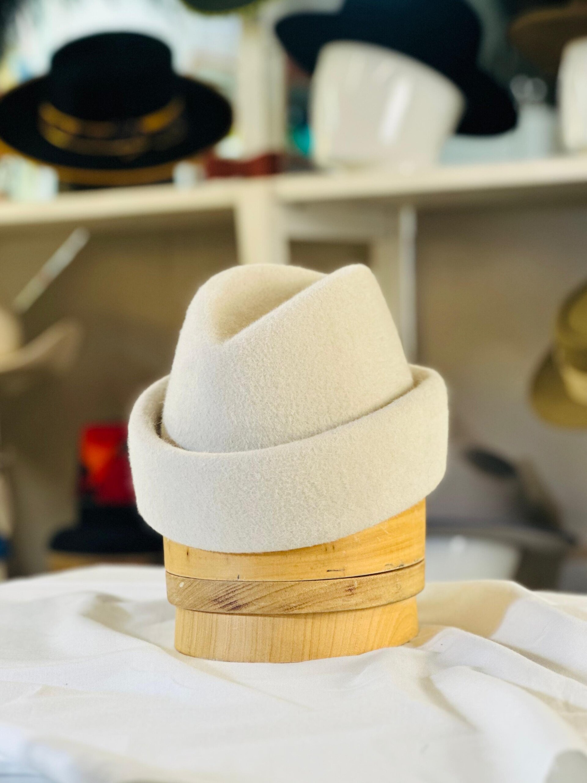 ENVELOPE HAT - RABBIT FUR FELT - 2