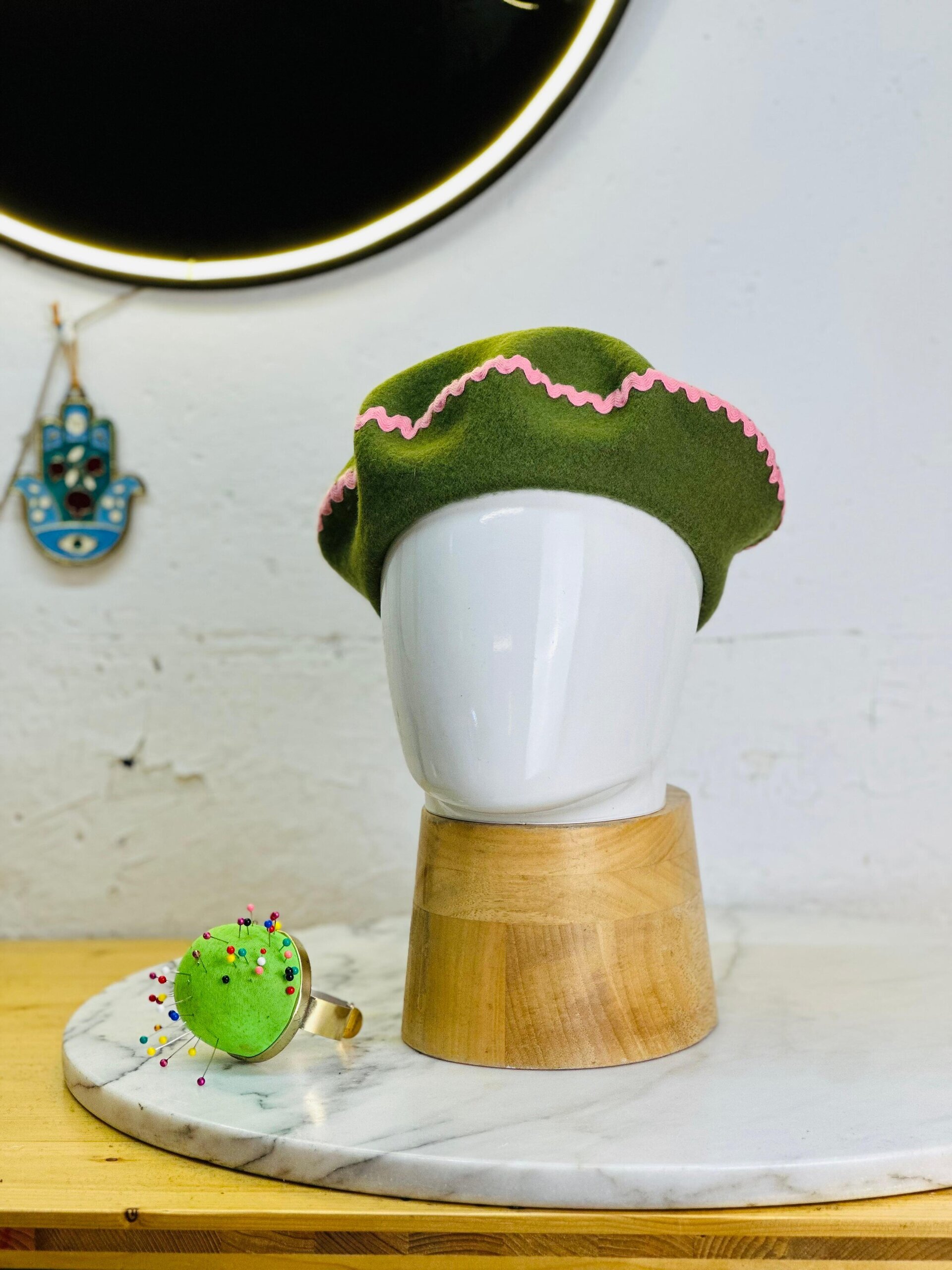 WAVY BERET  - WOOL - 5